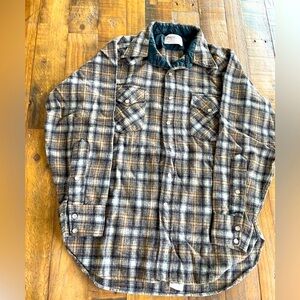 Vintage Pendleton Lightweight Shirt Jacket Brown and Gray
